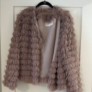 NWOT Main Strip Mauve Teddy Jacket Sz L